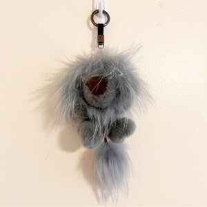 Icy Blue Lion Bag Charm